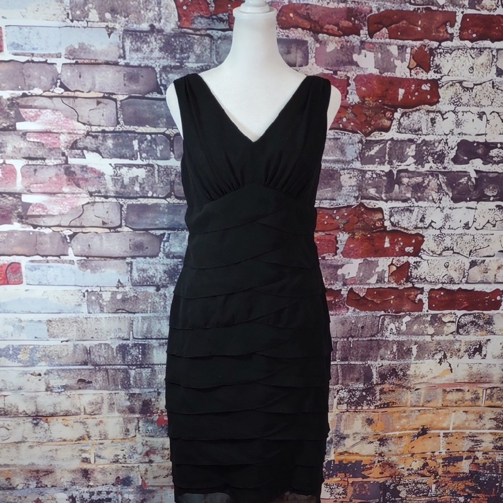 Jones Wear Dress Black Chiffon Cocktail Dress